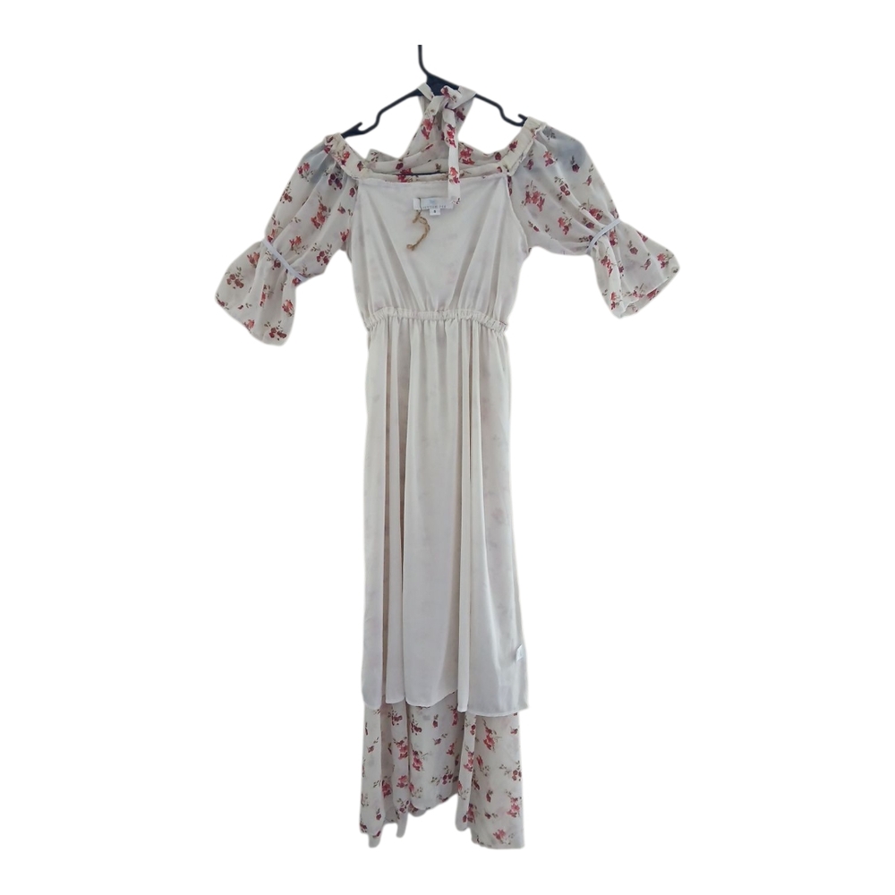 Charming Floral Off-Shoulder Kids‎ Dress Sz 8 - Picture 6 of 8